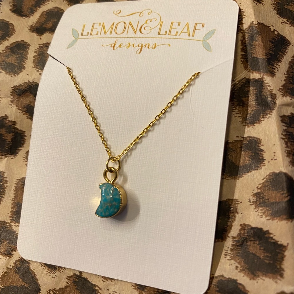 Lemon & Leaf Designs moon necklace